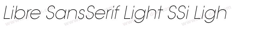 Libre SansSerif Light SSi Light Italic字体转换